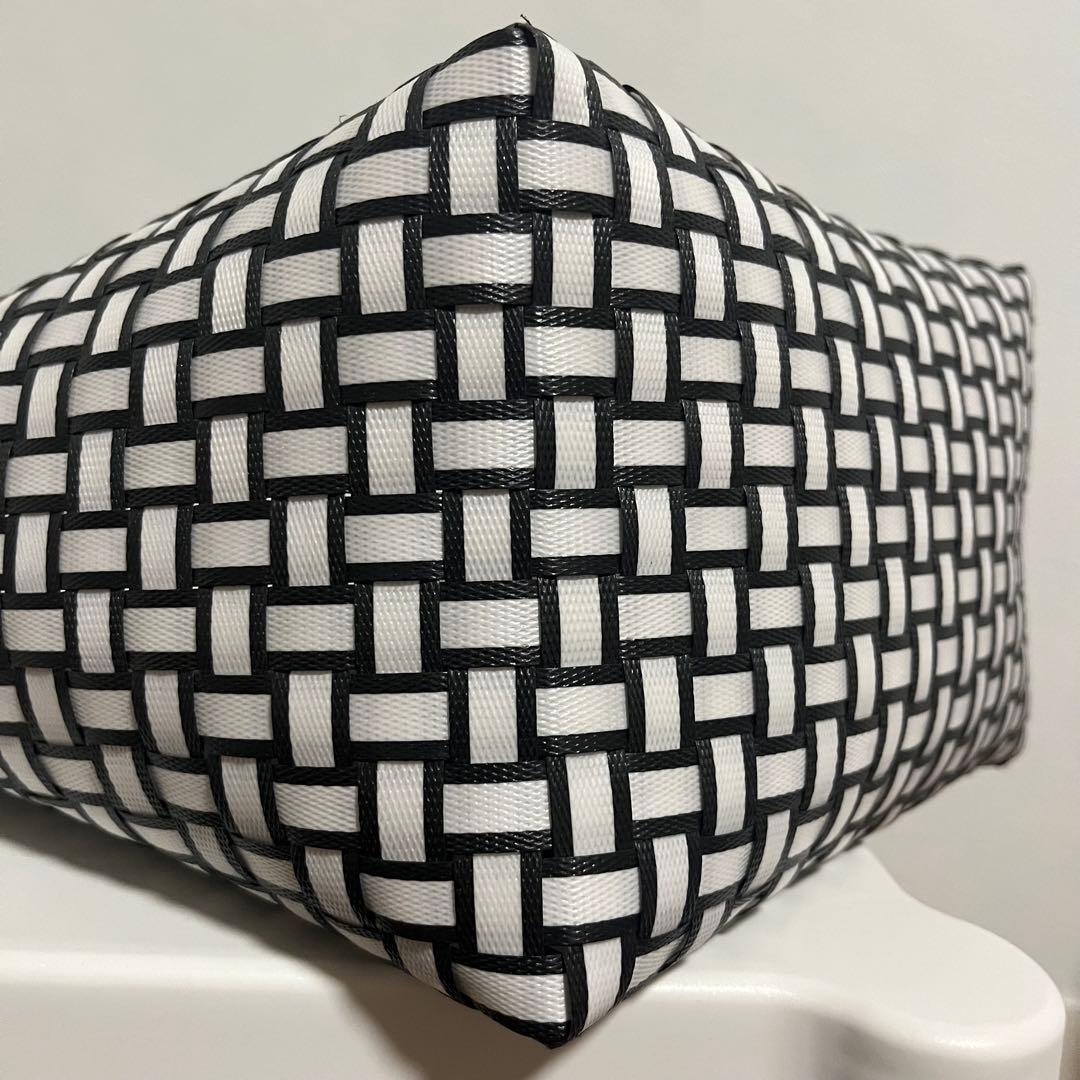 【美品】MARNI マルニ チェック柄 トート バスケット かごバッグ