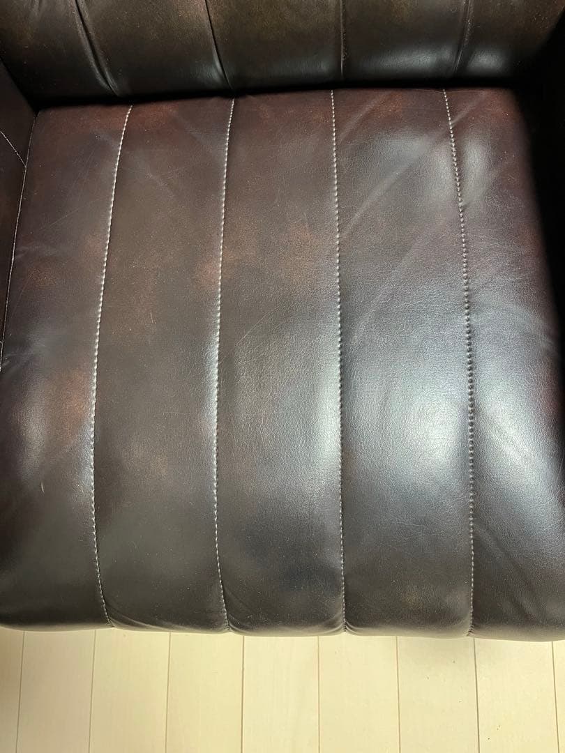 オールドカリモク　ヴィンテージソファ ミッドセンチュリー レザー 1脚