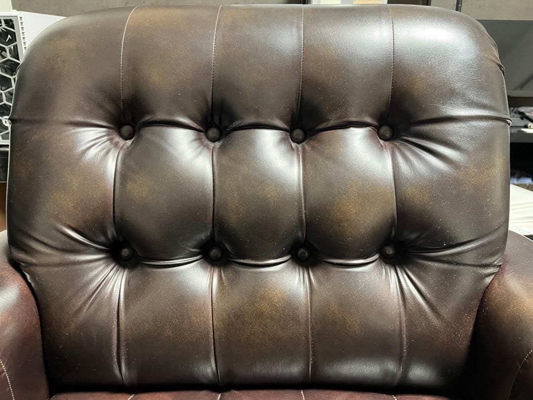 オールドカリモク　ヴィンテージソファ ミッドセンチュリー レザー 1脚