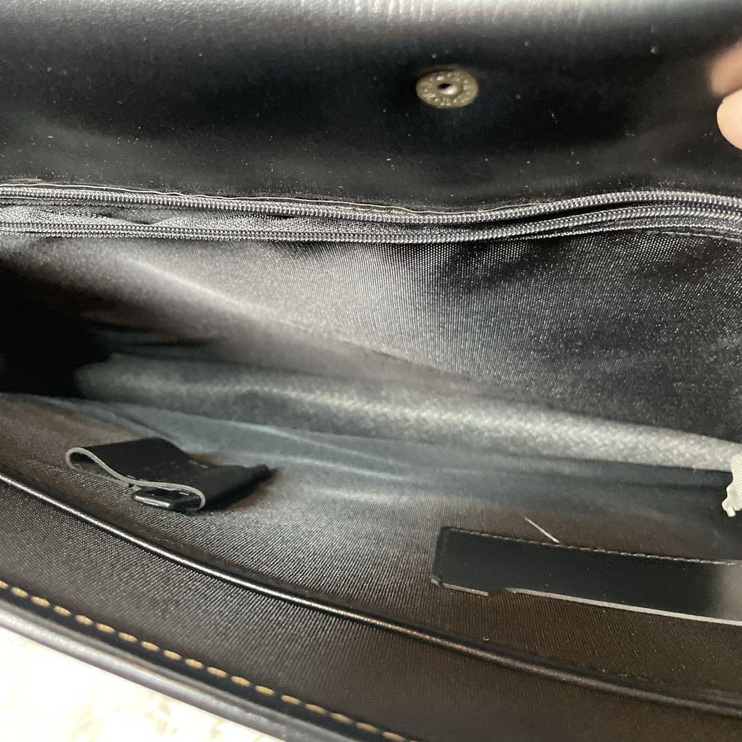 マスターピース　ビジネスバッグ　レザー　ブラック　黒　鍵付き