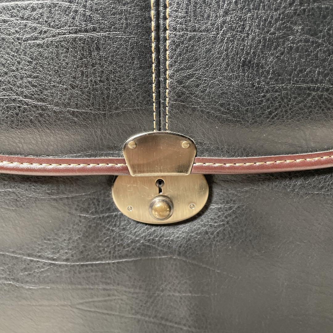 マスターピース　ビジネスバッグ　レザー　ブラック　黒　鍵付き