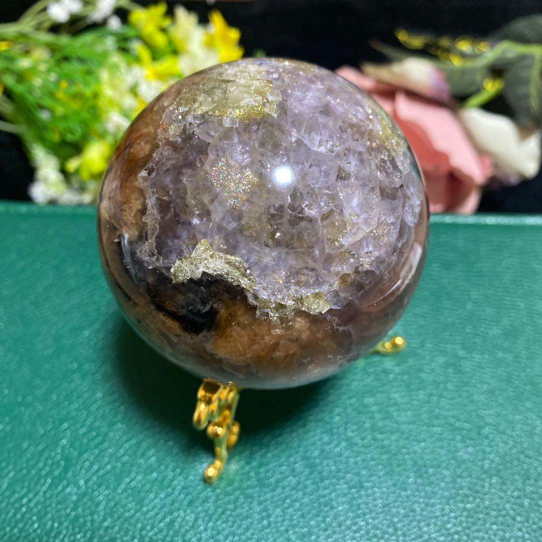 レア インナーモンゴル産フローライト スフィア ❷