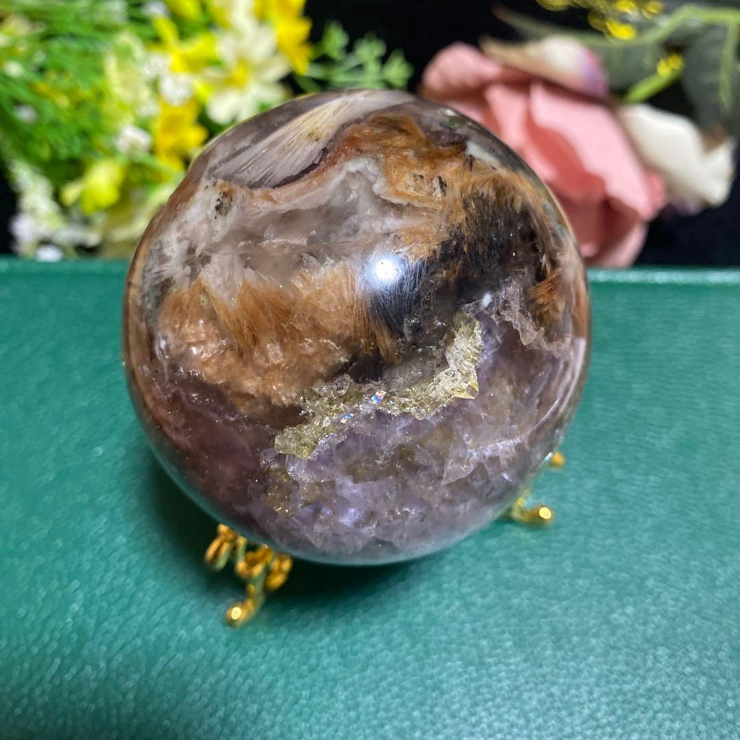 レア インナーモンゴル産フローライト スフィア ❷