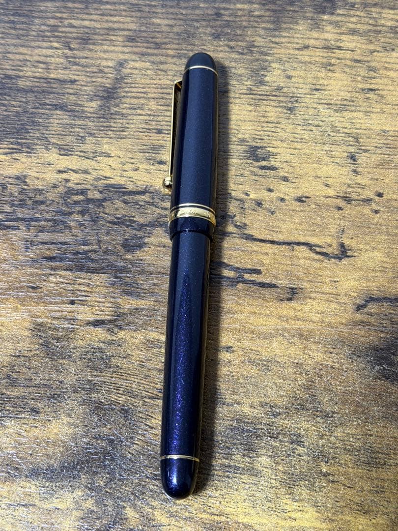 新品　2015年限定　ラメバイオレット　カスタム　74 万年筆　14金　FM