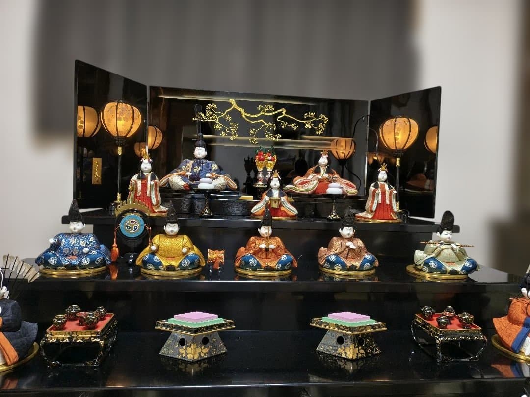 【引き取り限定】雛人形　七段飾り　木目込み　レトロ