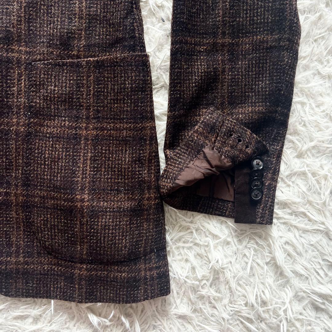 <極美品>TAGLIATORE カシミヤ ウール ブラウン ジャケット 44