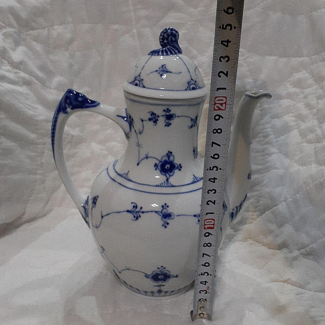 ビングオーグレンダール　コーヒーポット　ブルーフルーテッド