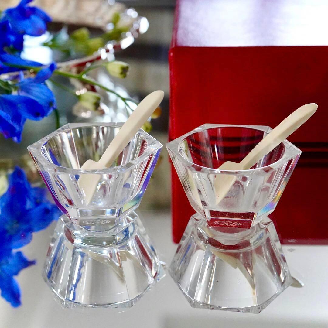 美品★オールド バカラ アルクール ミズーリ ソルト＆ペッパー 塩胡椒入れ 希少