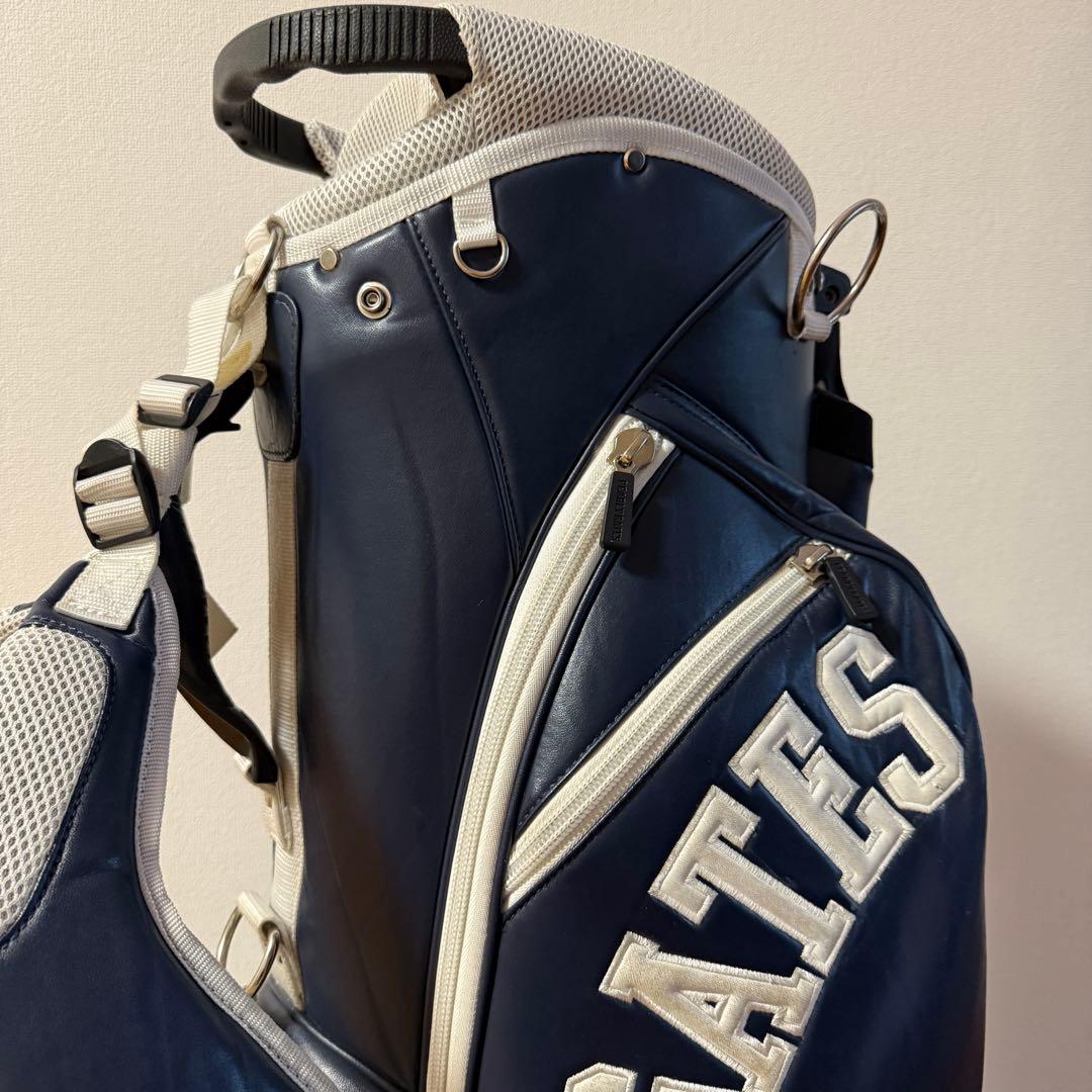 パーリーゲイツ　キャディバッグ　ショルダー式　スタンド式　軽量　紺　ネイビー