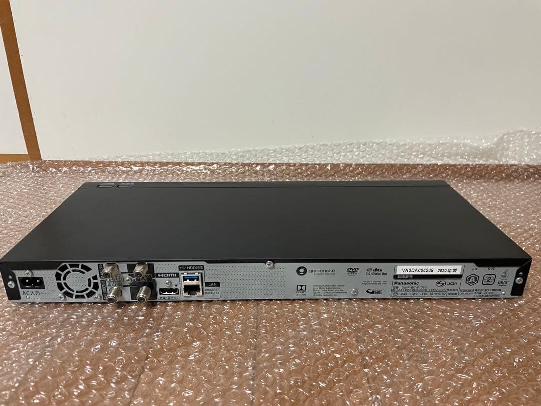 Panasonic DMR-BCW1060 ブルーレイレコーダー 2020年製
