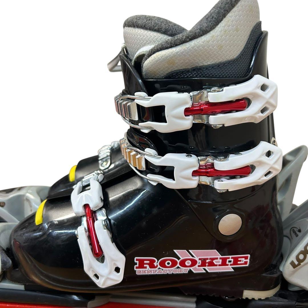 ⑥スキーブーツ、25cm280mmレディース大人女性セットスキー板、ストック3点