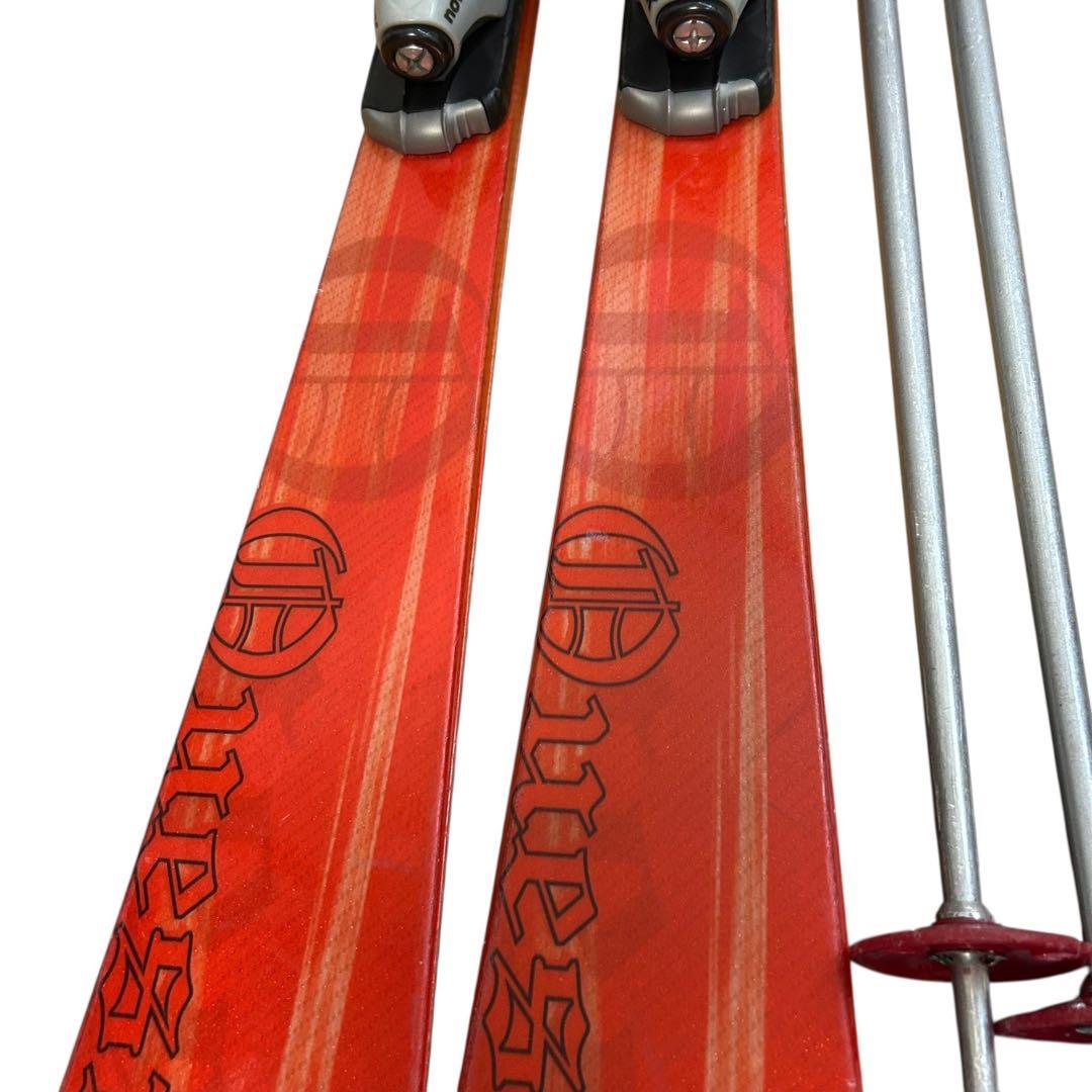 ⑥スキーブーツ、25cm280mmレディース大人女性セットスキー板、ストック3点