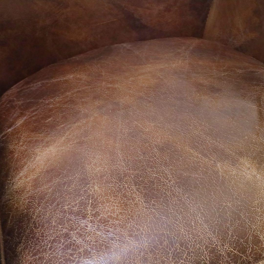 ハロ プロフェッサー アームチェア 牛本革 キリム リバーシブル ラウンジチェア