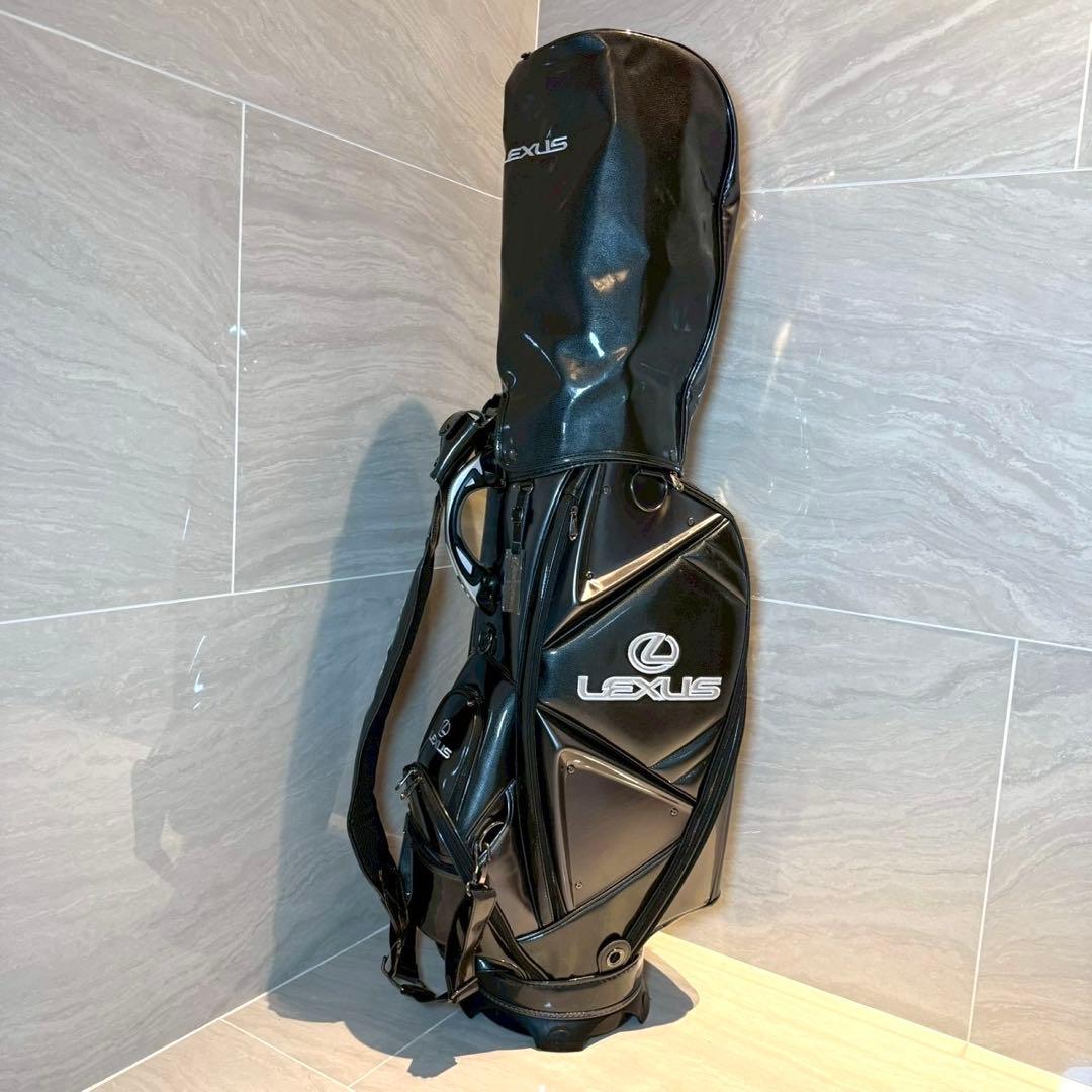 LEXUS キャディバッグ　3点式　非売品　9.5型　ゴルフバッグ　エナメル