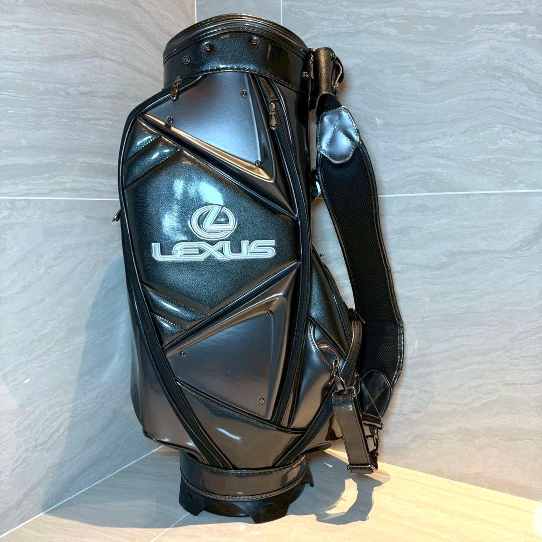 LEXUS キャディバッグ　3点式　非売品　9.5型　ゴルフバッグ　エナメル