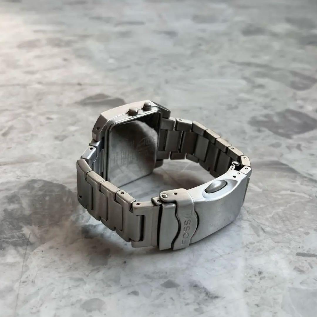fossil big tic watch アナデジ y2k スクエア