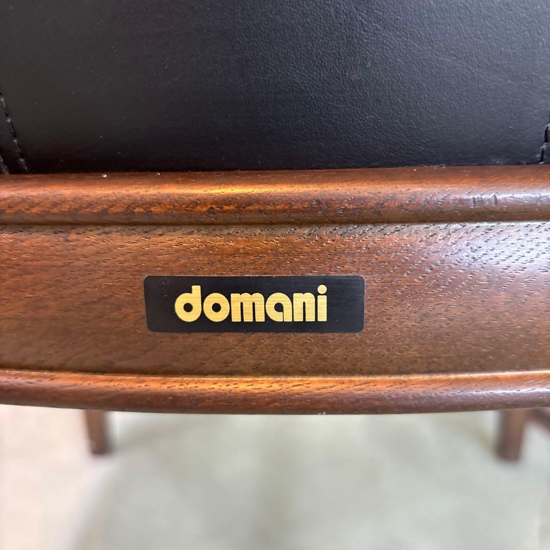 カリモク ダイニングチェア 1脚 本革 黒【domani】➀