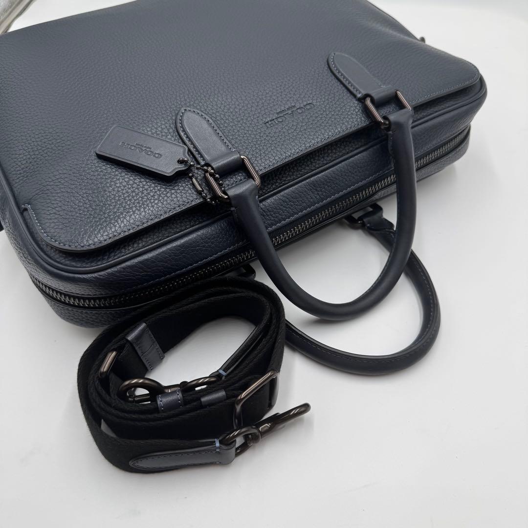 極美品✨ コーチ ゴッサム ブリーフケース 2way ビジネス A4レザー 紺色