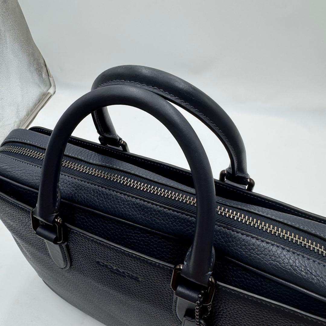 極美品✨ コーチ ゴッサム ブリーフケース 2way ビジネス A4レザー 紺色