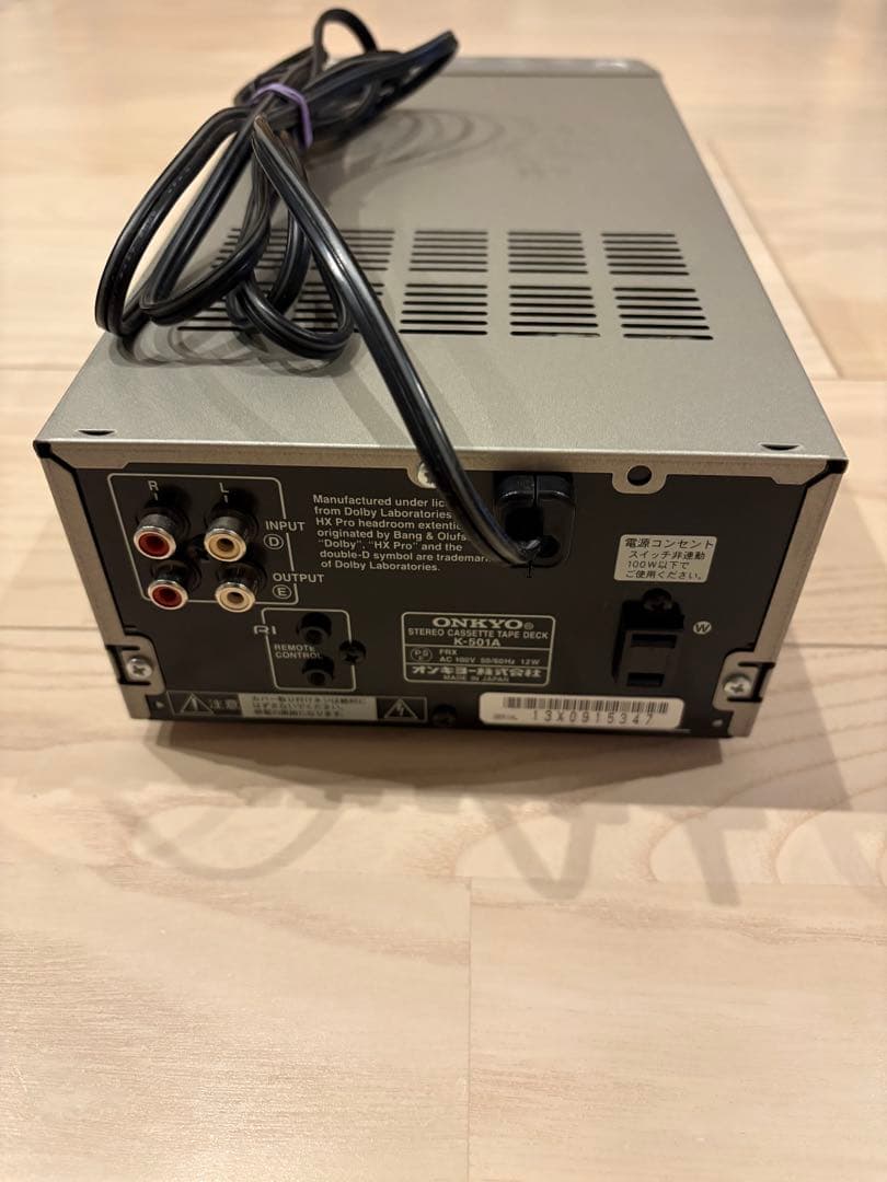 【動作確認済】ONKYO K-501A ステレオ カセットテープデッキ
