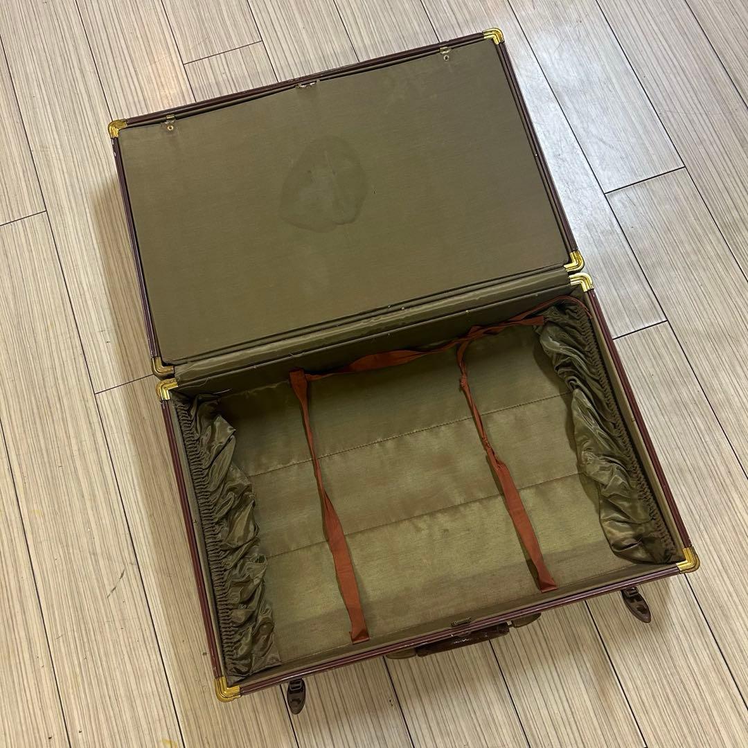 Samsonite ダークブラウン レザー スーツケース アメリカ ヴィンテージ
