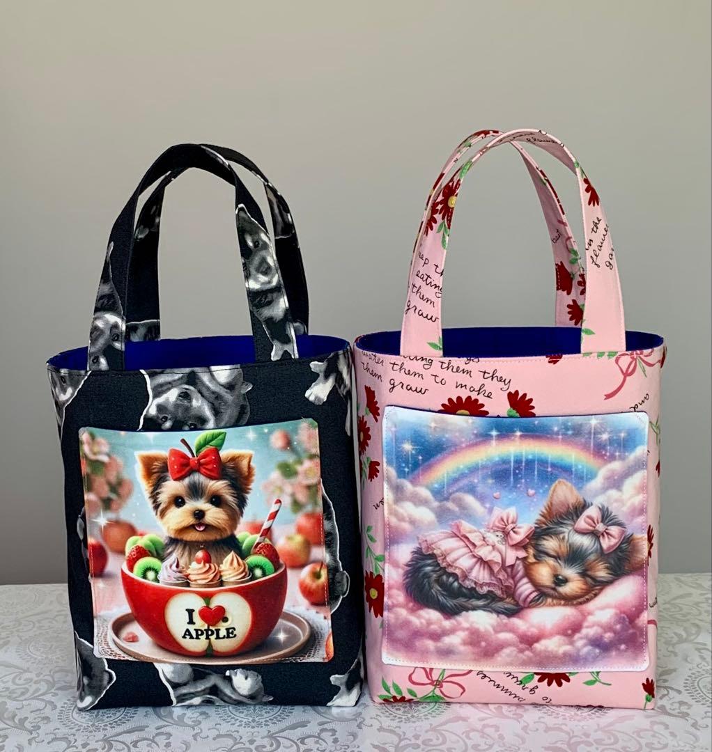 順子　お昼寝わんこ　トートバッグ　小物入れ