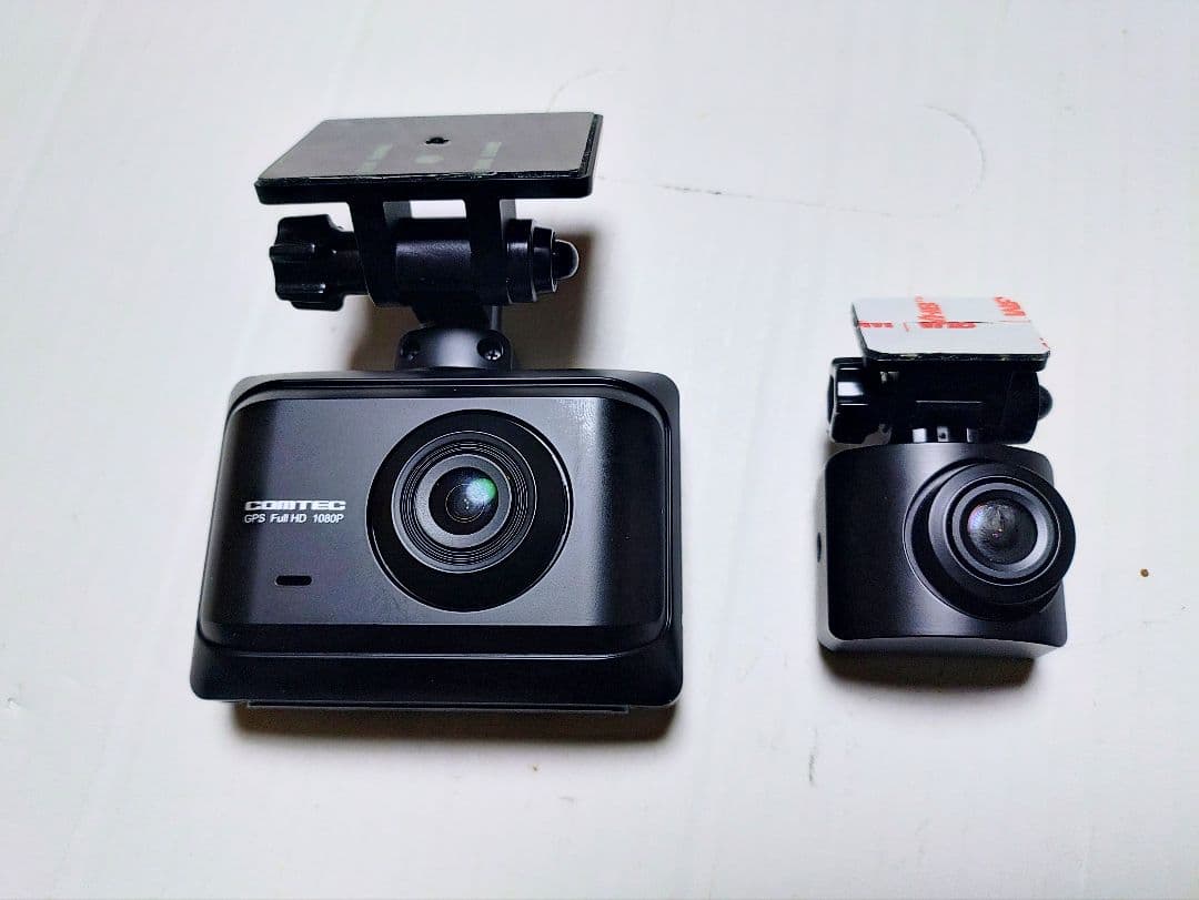 コムテックZDR-016型前後2カメラドライブレコーダー完全作動確認フルセット