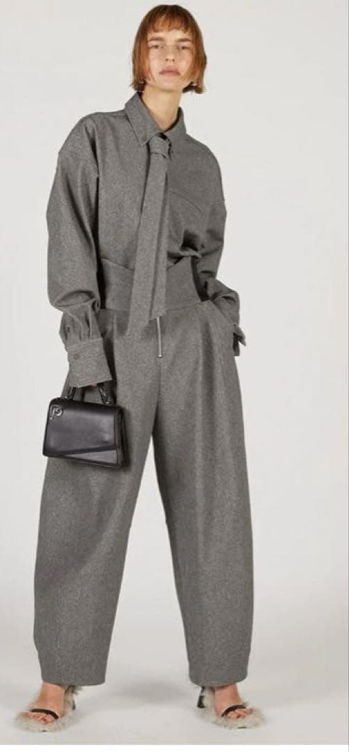 値下げPRANK PROJECT ネクタイ付きシャツ グレー