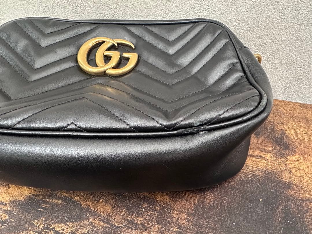【良品】GUCCI GGマーモントショルダーバック