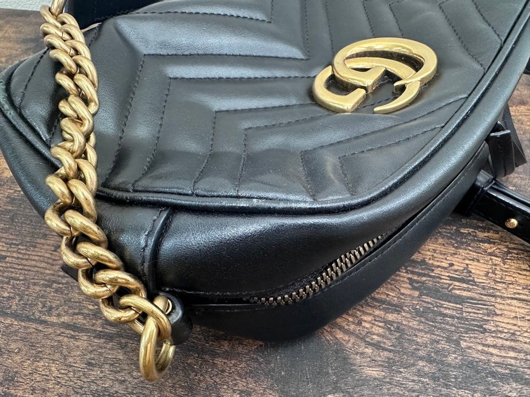 【良品】GUCCI GGマーモントショルダーバック