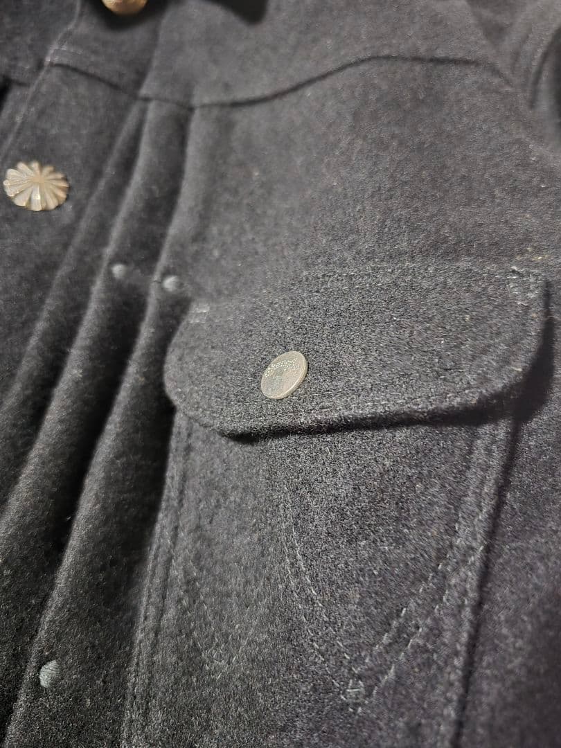 ラングラーロンハーマン別注コラボ1stモデルメルトン コンチョボタン ジャケット