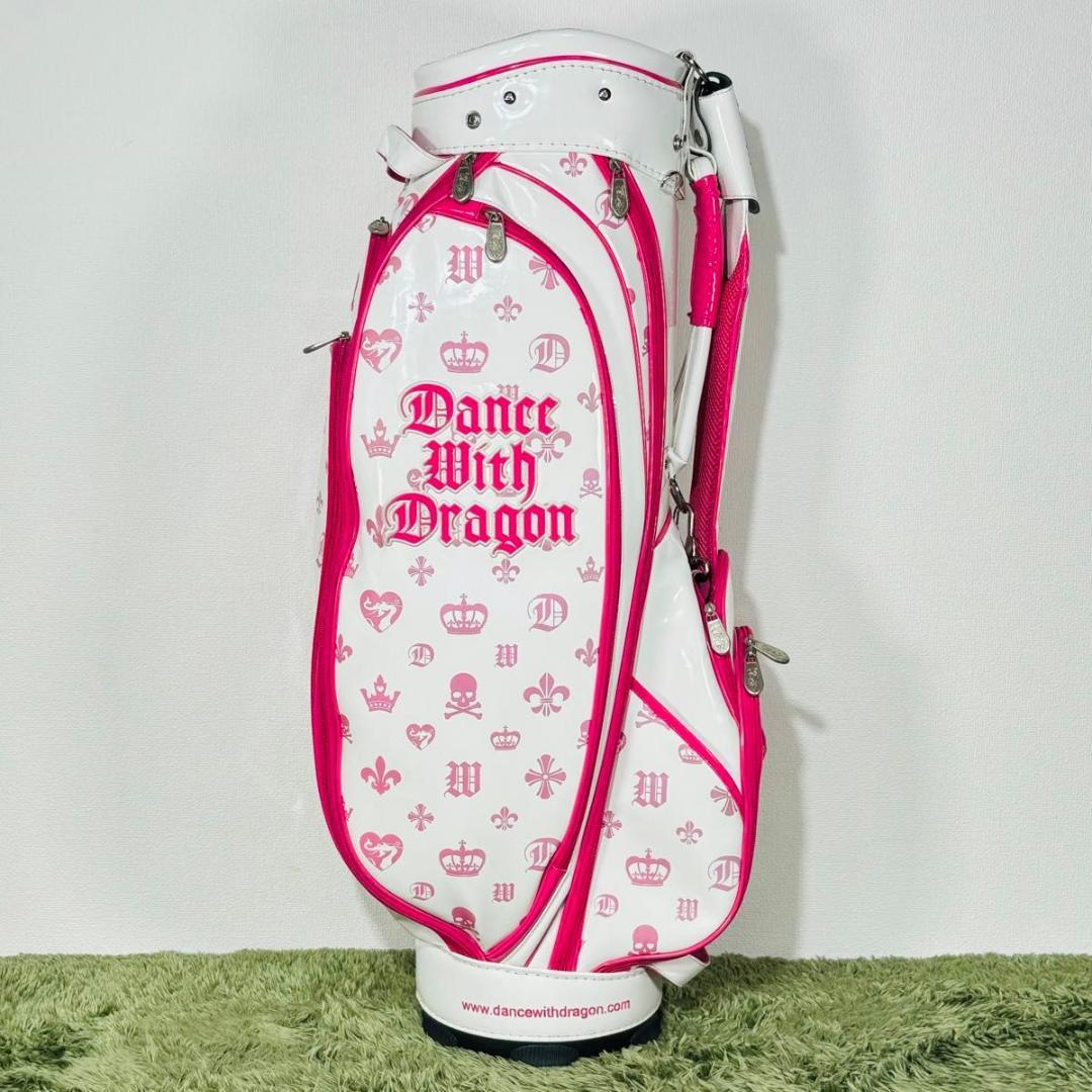 ダンスウィズドラゴン キャディバッグ カート式 5分割 エナメル 大人気モデル