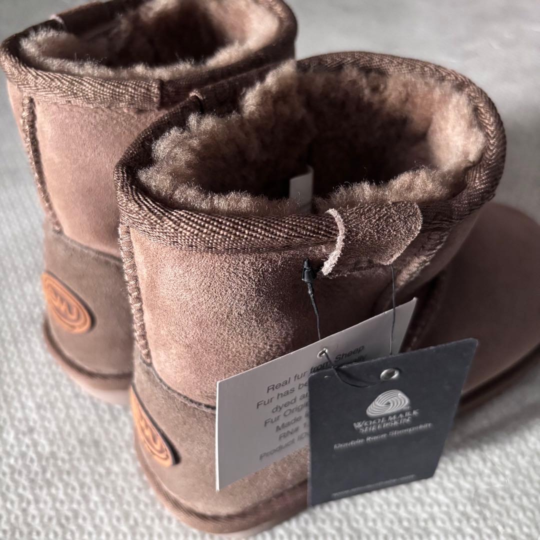 エミューemu未使用ムートンブーツ24（7）スティンガーミニMUSHROOM