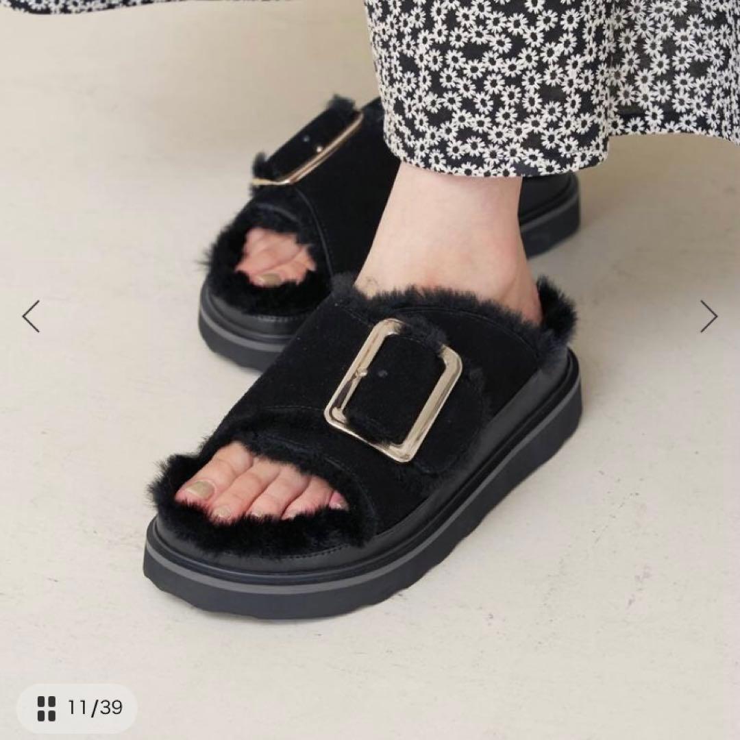 【&】MOHI ファーサンダル