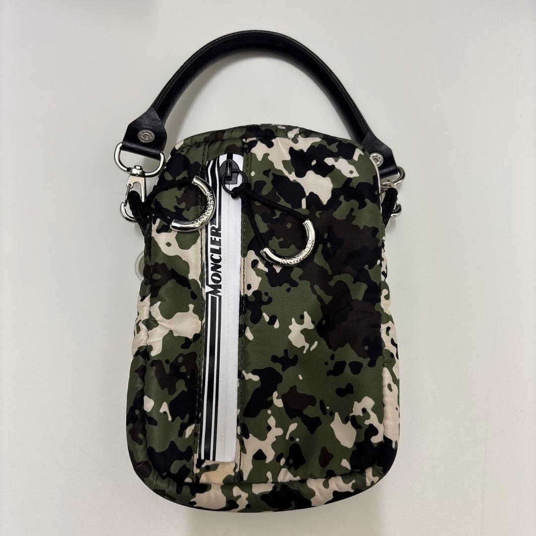 【美品】 モンクレール ミニバッグ 迷彩柄 手提げ ポーチ