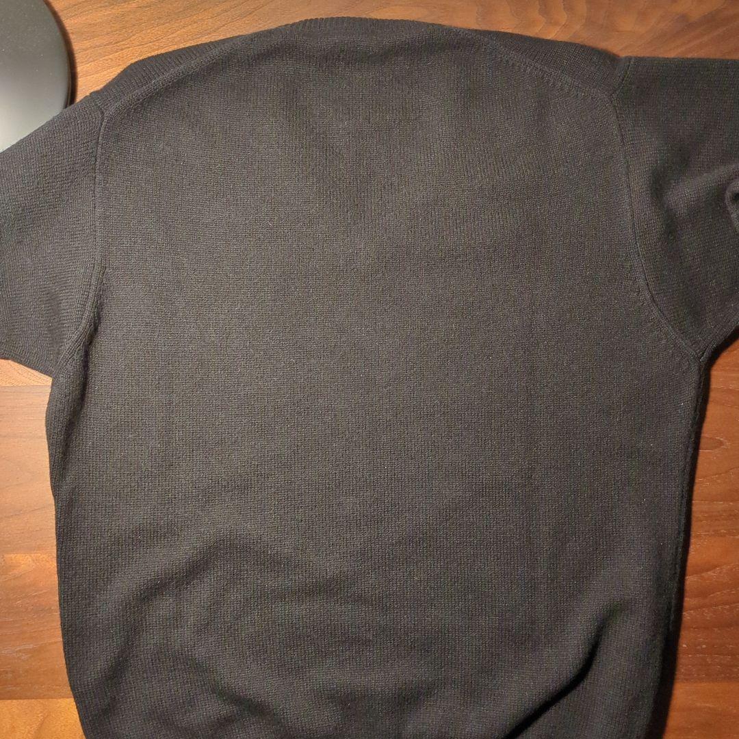 HERMES　エルメス　カシミヤ　Vネックニット　ブラック