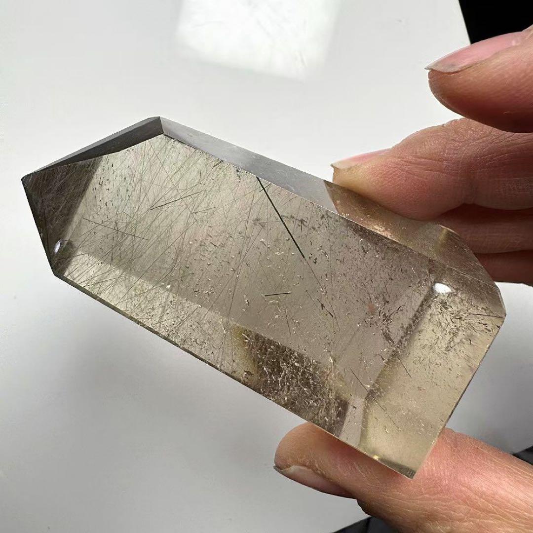 天然石ルチルクォーツのポイント　置物G.539