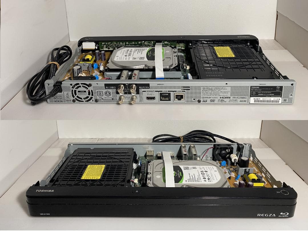 東芝　REGZA　DBR-W1008 変身 DBR-W2008 HDD:2TB