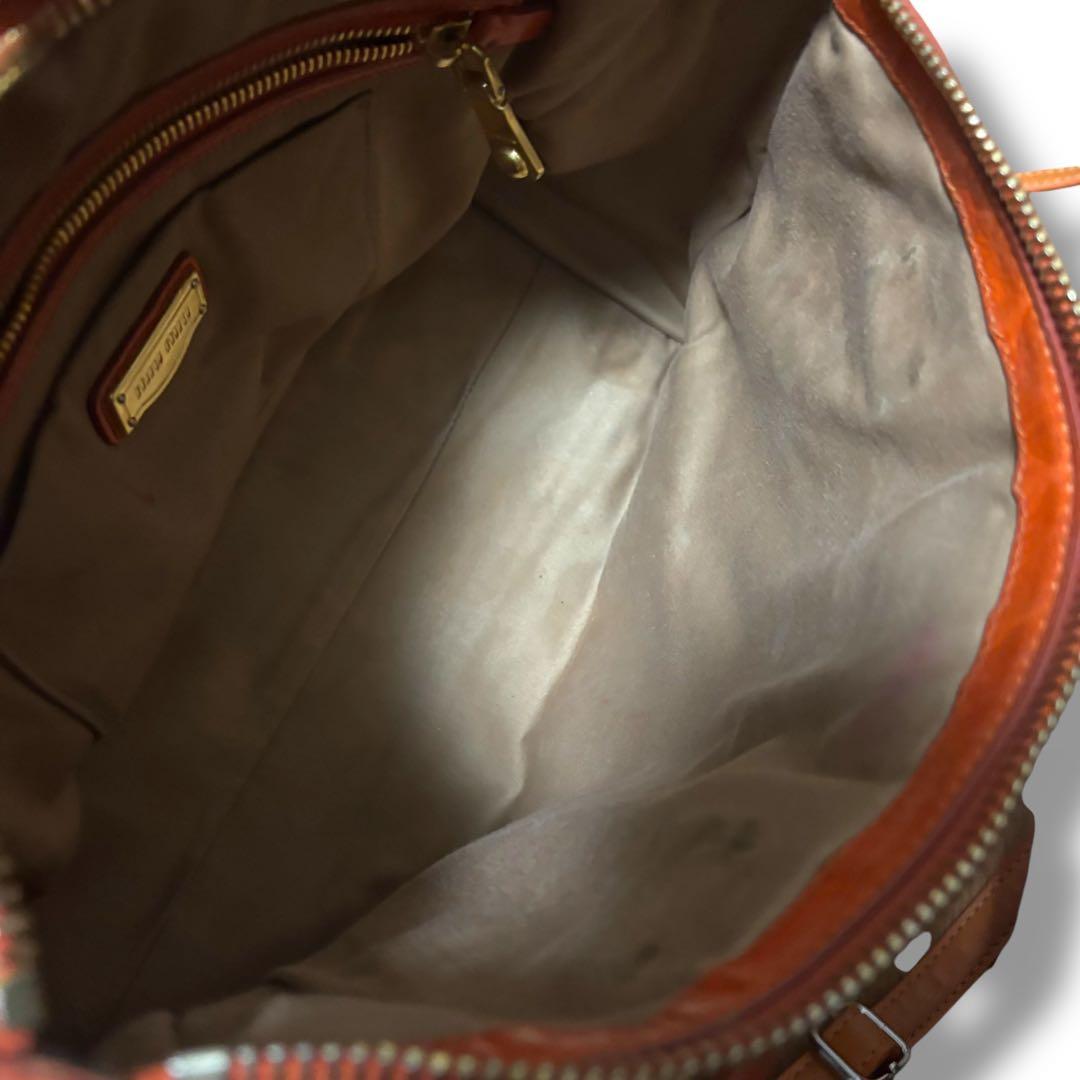 【名作】miumiu ヴィッテロシャイン 2wayバッグ ヴィンテージ加工