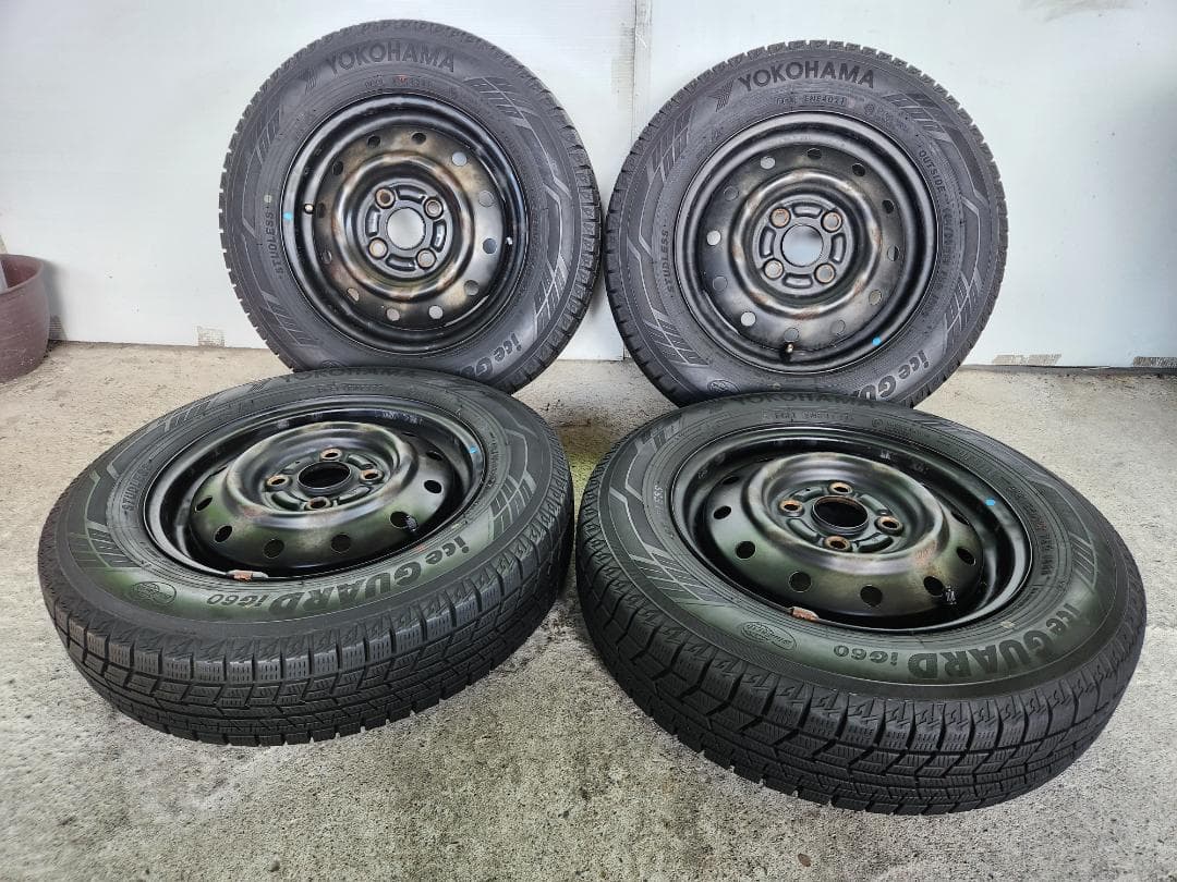 送料込☆2021 ヨコハマ タイヤホイール セット145/80R13☆4本