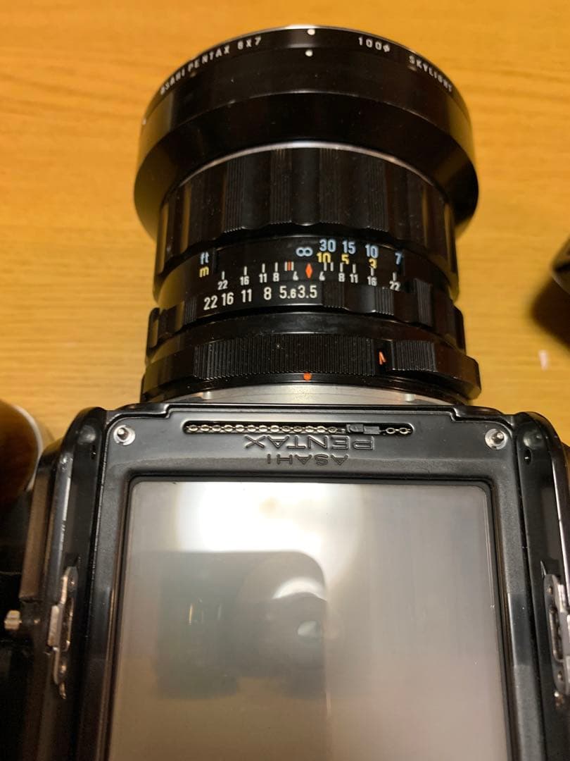 PENTAX 67 レンズ105mm木製グリップ付