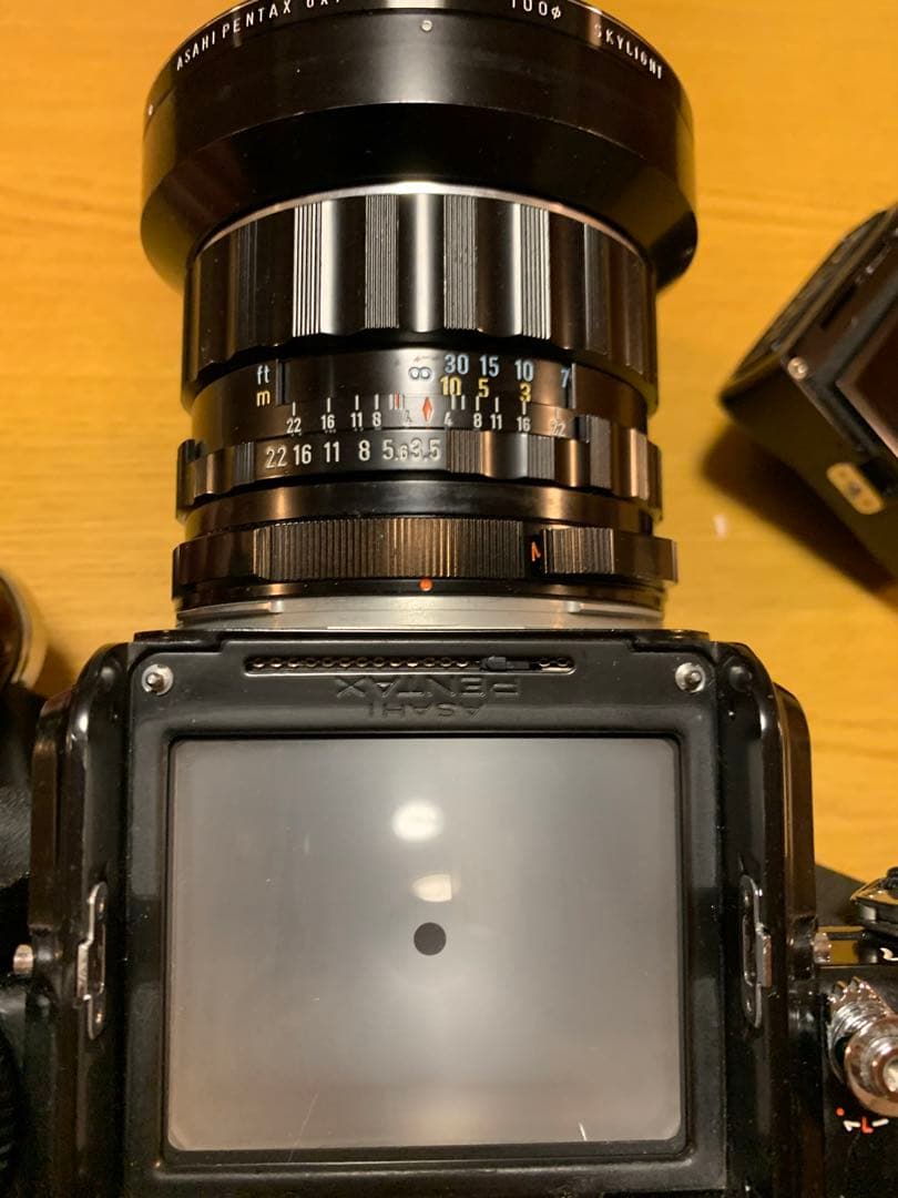 PENTAX 67 レンズ105mm木製グリップ付