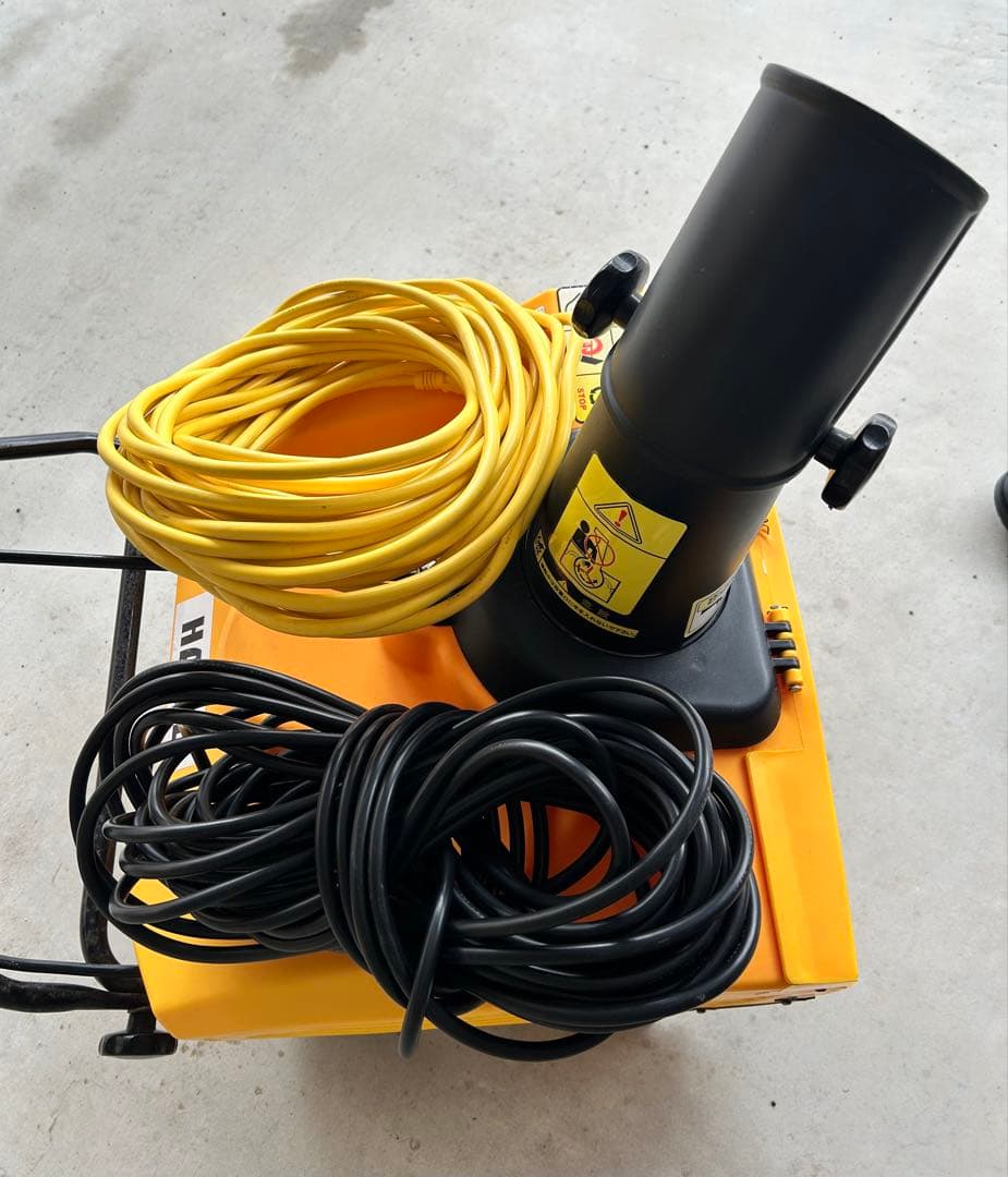 HAIGE 手押し電動除雪機 電源コードと延長コードの2本付き