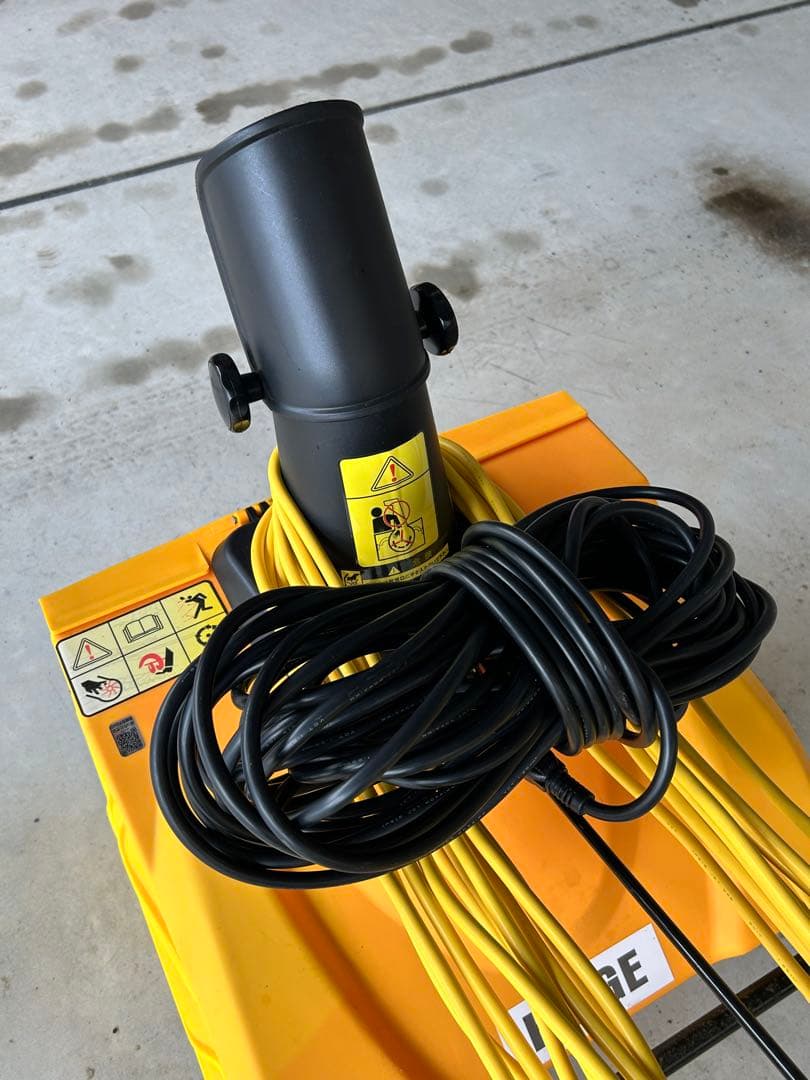 HAIGE 手押し電動除雪機 電源コードと延長コードの2本付き