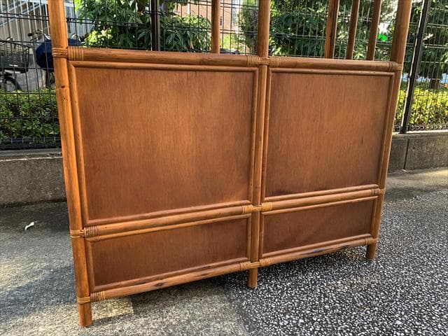 昭和レトロポップ｜ヴィンテージラタン｜オープンシェルフ｜キャビネット｜