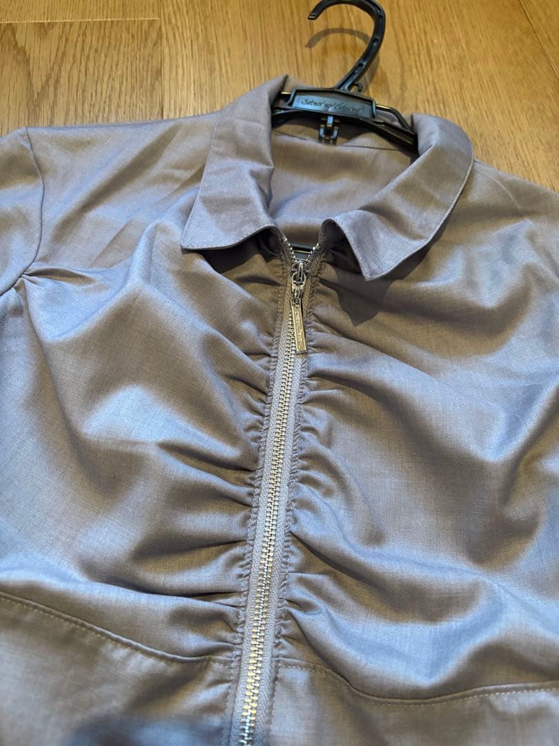 theredthread S w zip gather shirt タグ付き