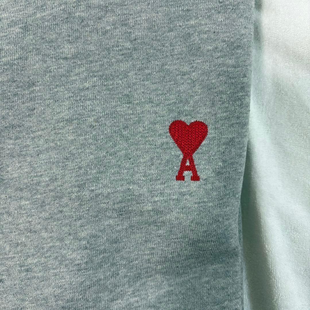 【ラスト１点】 AmiParis トレーナー スウェット グレー 灰色 Sサイズ