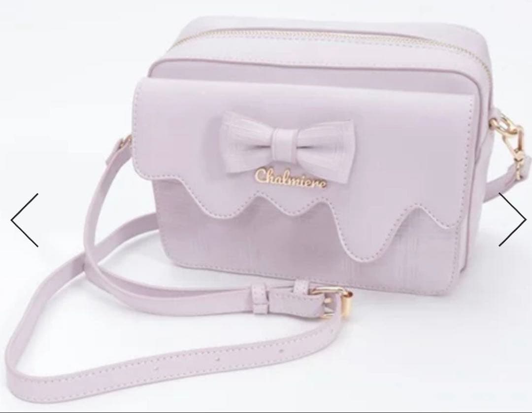 axes femme Chalmiereチョコレートショルダーバッグ（ピンク）