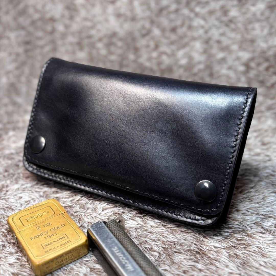 ◎柔らかい二つ折り.スムース革シャグポーチ◎