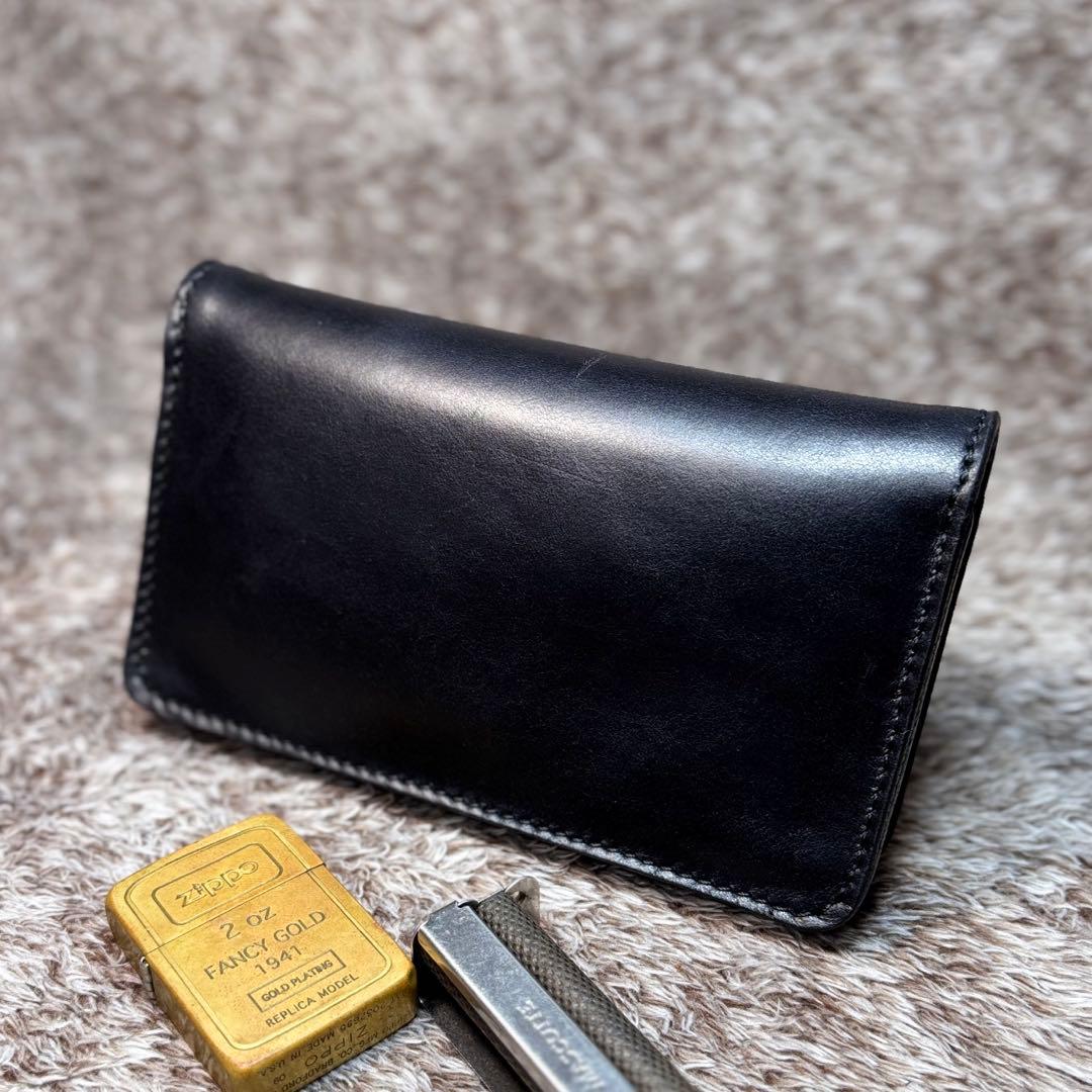 ◎柔らかい二つ折り.スムース革シャグポーチ◎